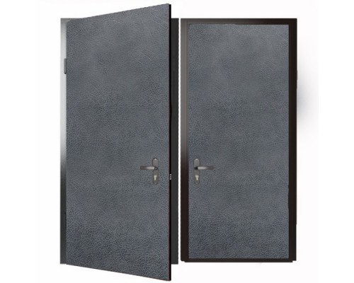 Изображение Дверь металлическая 2,04*0,9 м. Левая. Серая / Серая